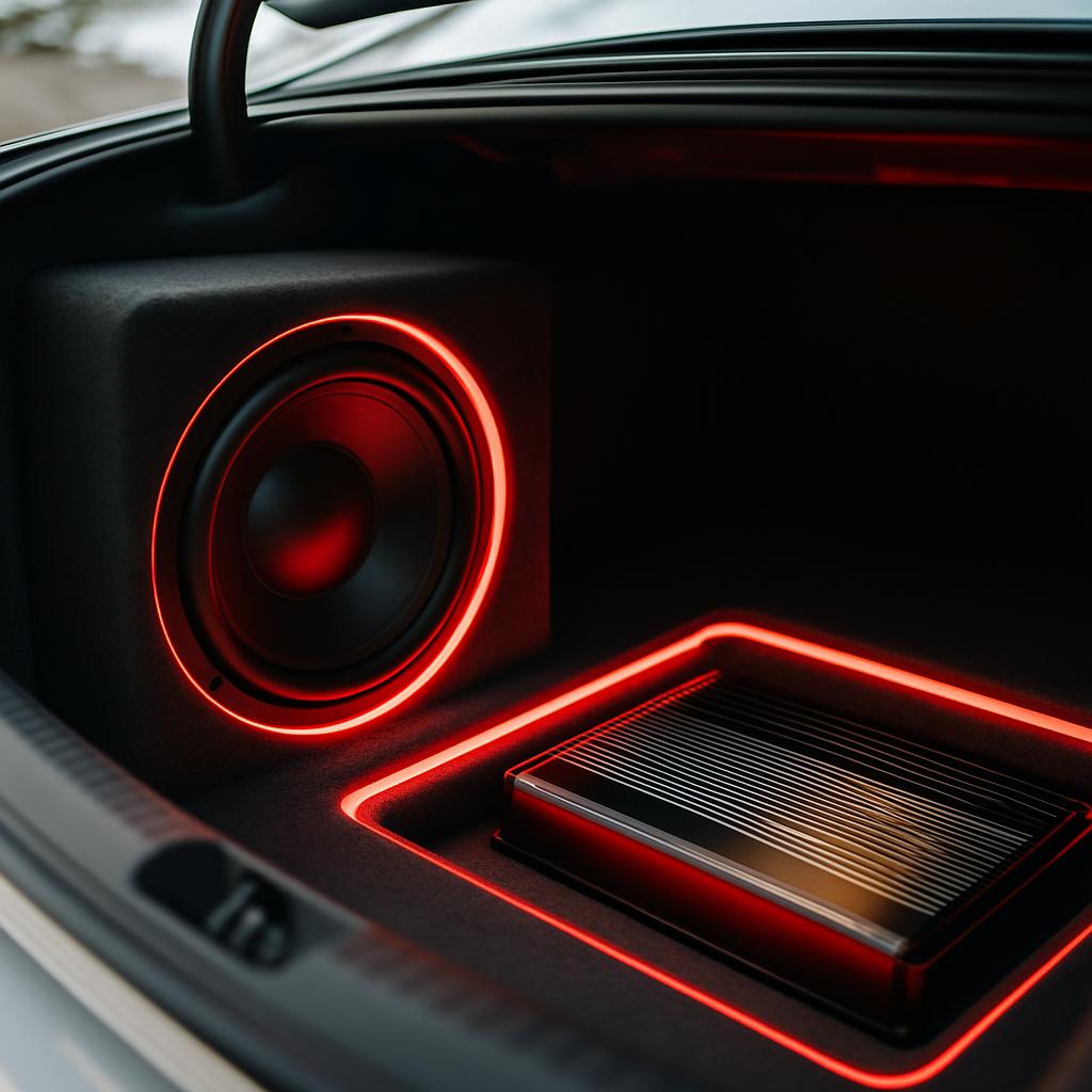 Instalación de audio en el baúl